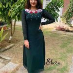 Bottlegreen faux georgette kurti