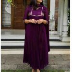 Deep Purplish winered georgette kurti