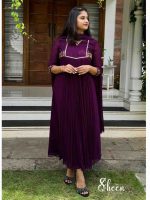 Deep Purplish winered georgette kurti
