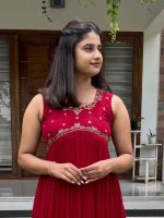 Reddishmarron faux georgette kurti - Image 2