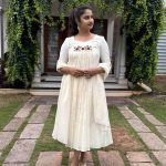 Offwhite mul chanderi kurti