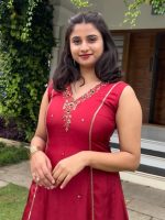 Reddish marron uppada silk kurti - Image 2
