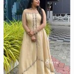 Golden tissue skirt and top