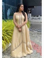 Golden tissue skirt and top