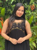 Black faux georgette kurti - Image 2