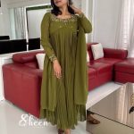 Green faux georgette kurti