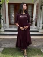 brown georgette kurti