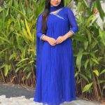 Royal blue faux georgette