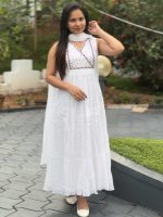 White net cotta kurti