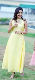 yellow crispy georgette kurti - Image 3