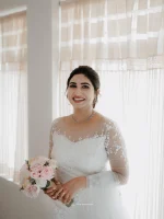 Off-White Bridal Wedding Gown - Image 2