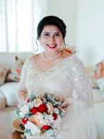Golden Bridal Saree - Image 2