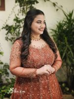 Burnt orange Bridal Lehenga - Image 2