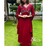Reddish maroon kurti