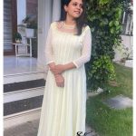 Yellow panel-cut kurti