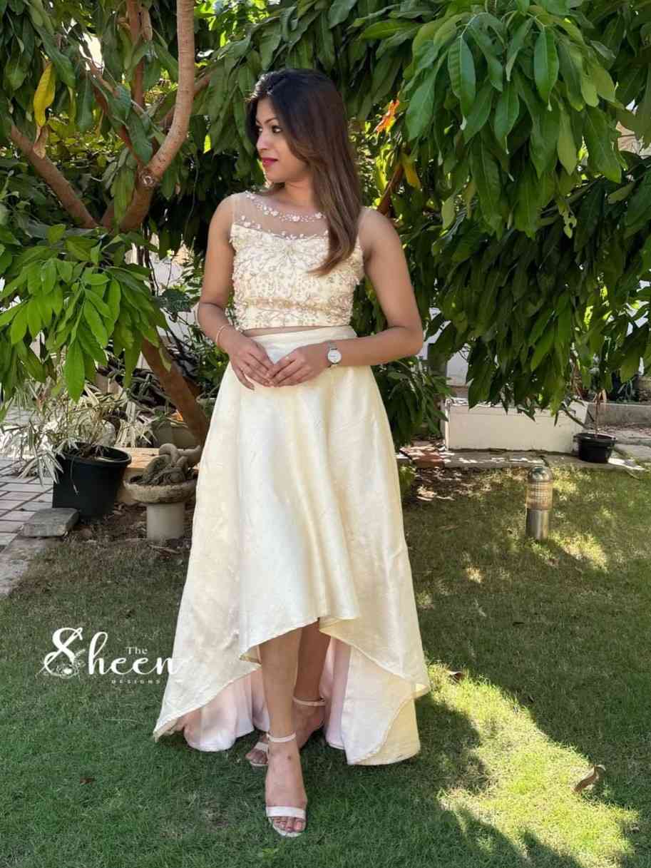 14BC4737-97A8-42FD-9D2A-9E364BC3228D (1) Pastel yellow Rawsilk crop top - Image 1