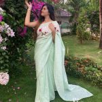 Premium apple green Uppada silk saree