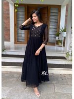 Black georgette Anarkali