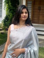 Silver Rawsilk saree - Image 2