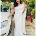 White Uppada silk saree