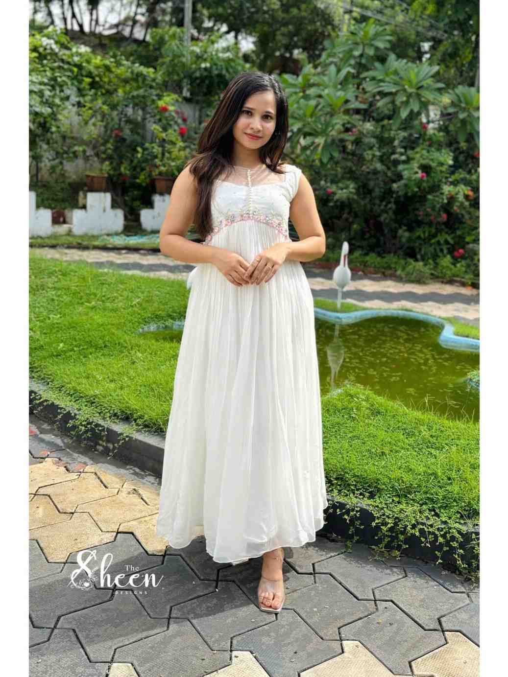 1E0D9D82-FD73-4D50-83EC-37A34096E1F6 (1) offwhite soft organza kurti - Image 1