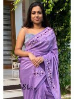 Pastel purple saree - Image 2