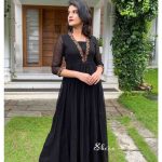 Black georgette Anarkali