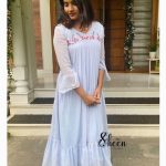 Powder blue georgette dress
