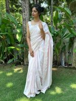 Blush pink Uppada silk saree