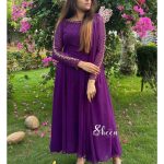 Purple panel-cut kurti