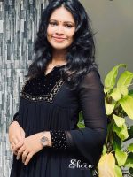 black faux georgette kurti - Image 2