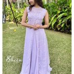 pastel lavender soft organza crop top and skirt
