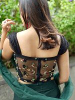 green indo western lehenga set - Image 4