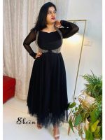 Stylish black umbrella-cut kurti