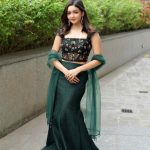 green indo western lehenga set