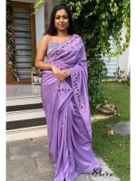 Pastel purple saree