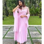 Pink panel-cut kurti