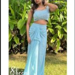Pastel blue skirt and top