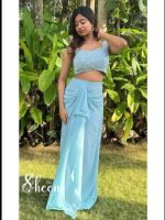 Pastel blue skirt and top