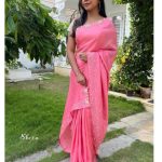 peachish pink uppada silk saree