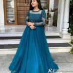 aquablue umbrella gown