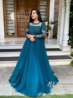 aquablue umbrella gown