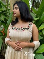 Light golden panel-cut kurti - Image 2