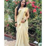 semi-tissue saree