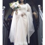 Pastel pink bridal saree