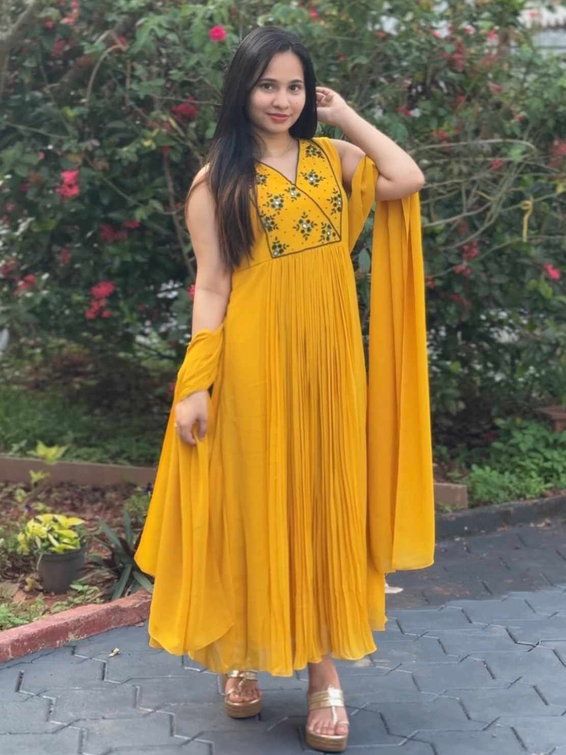 7ECA6A80-0BCC-4742-B90F-F9531993D20E (1) Radiant yellow kurti - Image 1