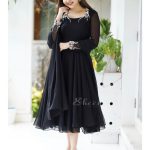 Black panel-cut kurti