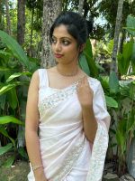 Blush pink Uppada silk saree - Image 2
