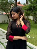 black faux georgette kurti - Image 2