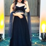 Blue velvet Bridal Lehenga